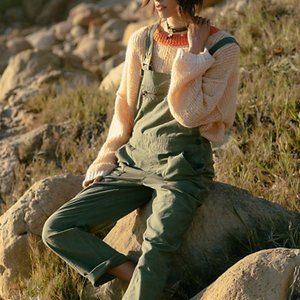 Free People Levi's Green Overalls (Size L)